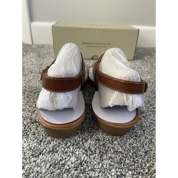 SOUL Naturalizer Sunny Thong Sandal Sling Back Toffee Tan NIB Size 11M Boho - Picture 5 of 5
